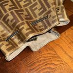 Fendi - Authentic  Brown Glazed Fabric Bucket Bag Photo 3