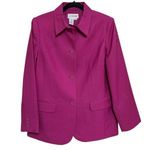 American Vintage Vintage J. G. Hook 100% Wool Bright Fuchsia Pink Blazer - Size 10 Photo 0
