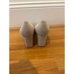 Marc Fisher LTD Suede Pointed Toe Block Heel Pumps Women's Size 8M Beige Tan Photo 2