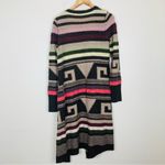 Free People Rolla Costa open sweater duster cardigan with southwestern motif. M Photo 4
