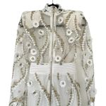 Zhivago Raise Your Hand Mini Dress Embroidered White Floral Embellished Size XS Photo 6