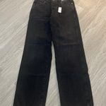 EXPRESS Relaxed Straight Low Rise Black Jeans NWT Size 4L Button Fly Photo 0
