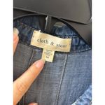 Cloth & Stone Anthropologie Denim Chambray V Neck Popover Shirt Blouse Size M Photo 1