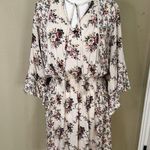 Lovestitch Mixed Print Ruffle Sleeve Floral Dress - Medium Photo 1