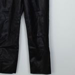 EXPRESS Womens Faux Leather Super High Rise Straight Leg Pants Size 10R Edgy Y2K Photo 2