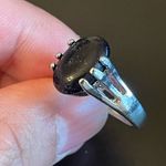 Navy blue sandstone S925 silver ring size 7 Photo 6