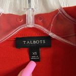 Talbots Red Orange Long Sleeve Half Button Down Top. Size XS Photo 2