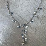 Free People Vtg classic silver blue beaded necklace Photo 2