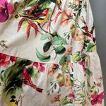 Melonie T Dress Retro‎ Floral Birds Cut Out NO BELT Neckline Cross Neck Size 16 Pink Photo 10