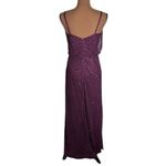 Adrianna Papell Art Deco beaded Gown Color Plum Size 2 Photo 1