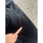 Frederick's of Hollywood fredrick’s of hollywood black faux velvet rhinestone trim mini slip dress slit L Photo 9