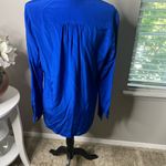 Diane Von Furstenberg Diane von Furstenburg silk royal blue blouse medium chain link‎ 8 Photo 6