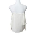 Theory  Womens Petteri Rosina Crepe Top White Cold Shoulder Size Small Photo 7