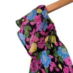 Amur EVITA Multicolor Floral Silk Chiffon Ruffle Maxi Dress Size 16 Blue Photo 8