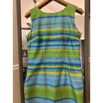 Sag Harbor  Sheath Dress Womens Size 8‎ Beaded Belt Front Linen Blend Photo 1