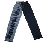 PacSun Ultra High Rise Slim Jeans Two Tone Tie Dye Black Eco Women's Size 23 Photo 0