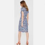 Boden Emory Jersey Dress Periwinkle Blue Fallen Blossom Floral Size 8P Photo 2