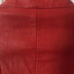 Bagatelle  Vibrant orange/Red Leather Jacket size 12 Photo 5