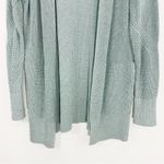 Lululemon  Cashlu Sweater Wrap Cardigan Size Medium Large Heathered Silver Blue Photo 6