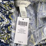Soma Strapless Shorts Romper Plaza Paisley Indigo Optional Straps Size S Blue Photo 1