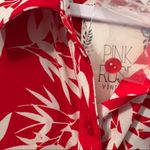 Pink Rose Tropical tie front top Photo 2