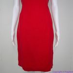 Chadwick's red short sleeve linen blend sheath dress, size 4 Photo 3