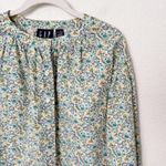 [Vintage] 90s GAP Green Floral Print Peasant Boho Button Front Blouse Sz Large L Photo 8