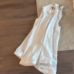 DISSH WHITE LINEN PANEL BABYDOLL MINI DRESS Size 2 Photo 8