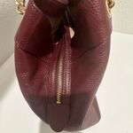 Michael Kors Jet Set Merlot Pebbled Leather Large Shoulder Bag Tote Chain Strap Photo 6