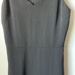 H & M black scalloped trim skater midi dress with adjustable strap sz small Photo 5