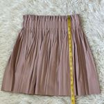 Lulus Women’s Lead the Pack Mauve/Salmon Pleated Vegan Leather Mini Skirt Medium Photo 6