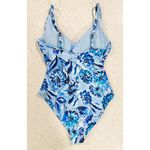 ANDIE Swim Blue Floral Baia One Piece Swimsuit Size Medium Photo 4
