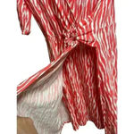 Pendleton  Women's Dress Petite Small Salmon/Pink Faux Wrap 3/4 Ruched Sleeve Photo 5