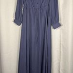 Abayati Fashion Dusty Blue Long Sleeve Maxi Dress Photo 6