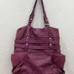 B Makowsky B. MAKOWSKY 100% Genuine Leather Magenta Purple Large Shoulder Bag Photo 2