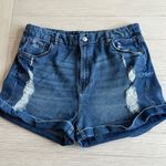 Bluenotes Denim High Waist Distressed Stretchy Curvy Mom Short Size 16 Photo 1