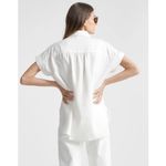 Quince NWT Vintage Wash Tencel Camp Shirt In White Size XS Photo 1