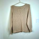 Women’s Beige Knit Sweater Fashion Size Large Long Sleeve Casual Pullover Photo 4