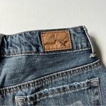American Eagle Hi- rise festival Jean shorts distressed embroidered pockets 2 Photo 2