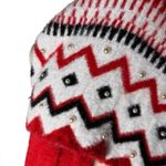 Boston Proper Pearl Embellished Scarf Red Multi Photo 2