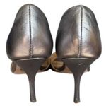 Badgley Mischka  Lacie‎ D'Orsay Heels Sz 8.5 Silver Leather Embellished Classy Photo 4