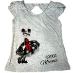 Disney  XXOO Minnie Mouse Fitted Cute Cutout with Bow T-shirt, Size Medium Photo 1