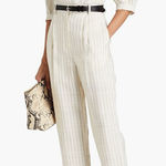 Sandro Pinstriped Woven Tapered Sz 36 Pants Photo 0