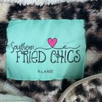 Southern Fried Chicks Southern Fried Chics Leopard Print Sherpa 1/4 Zip Pullover Sweater Size XL. Photo 10