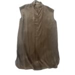 ALLSAINTS  Silk Sleeveless Button Down Dress‎ Shirt Womens US 2 Black Photo 3