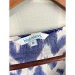 Blue Island  Size M Ikat Print Coverup Dress Boho Drawstring Waist Vacation Photo 3
