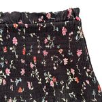 Ganni Elm Shirred Floral Black Georgette Mini Skirt Size 40 US 10 Smocked Waist Photo 3