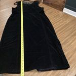Eddie Bauer vintage Velvet feel cotton Sleeveless Black shift midi Dress 14 Photo 5