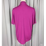 Vintage Marz Wool Short Sleeve Mock Neck Sweater Fuschia Size 14 Photo 1