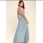 Lulus Heavenly Hues NWT size Small Light Blue Maxi Dress Chiffon Gown Photo 1